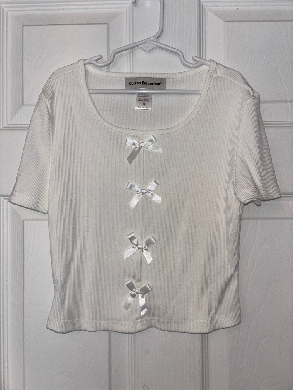 Girls bow top size medium